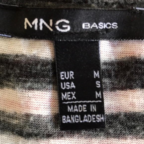 MNG Basics lightweight black and white striped tee - Picture 4 of 4